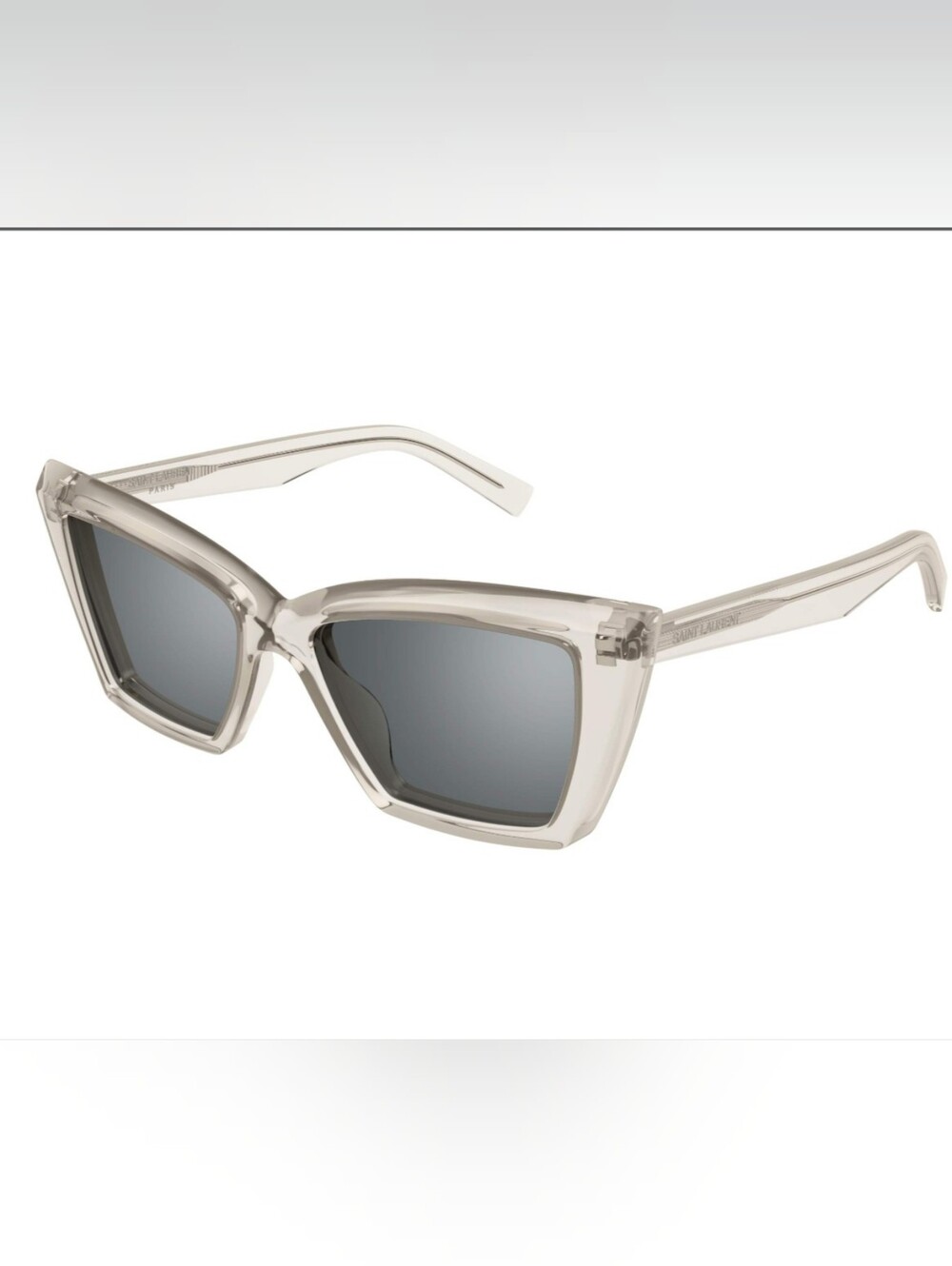 NWT Saint Laurent SL 657 Crystal Grey Cat Eye Sunglasses